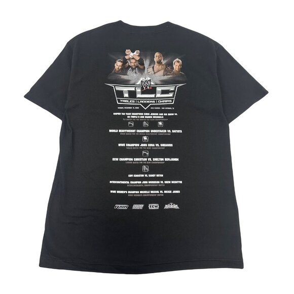 2009 WWE Tables Ladders Chairs Wrestling Tee M - Picture 2 of 6